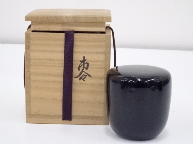 JAPANESE TEA CEREMONY SHIN-NURI LACQUERED TEA CADDY / NATSUME 